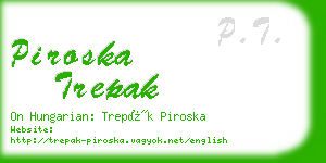 piroska trepak business card